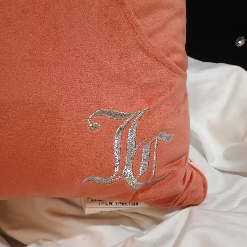 New Juicy Couture Elegant Coral Velor Jacket Pillow W Pockets
